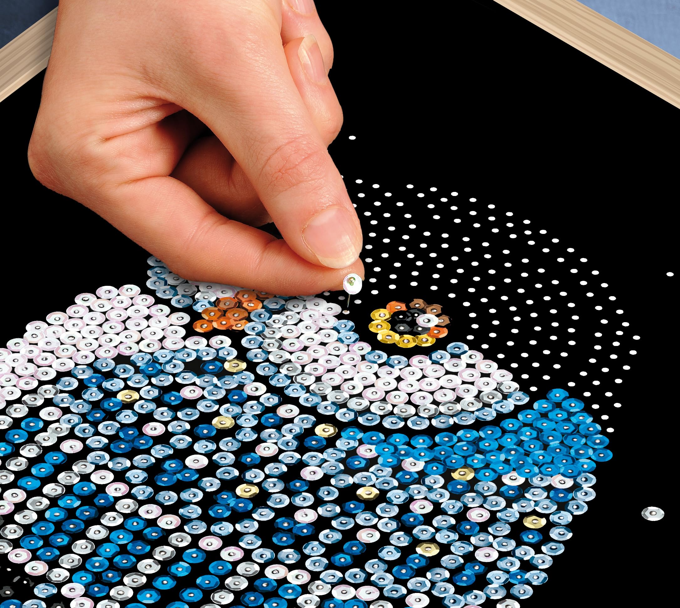 Sequin Art Blue Series Night Owl, Sparkling Arts and Crafts Kit